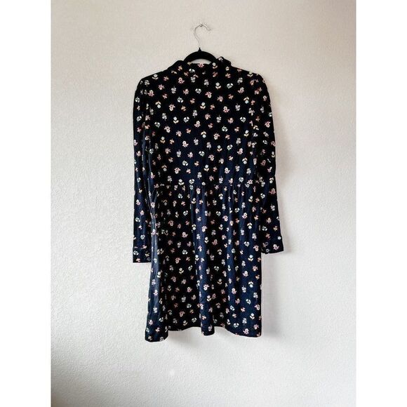 Boden Long Sleeve Black Floral Dress, Size 8R - Picture 6 of 6